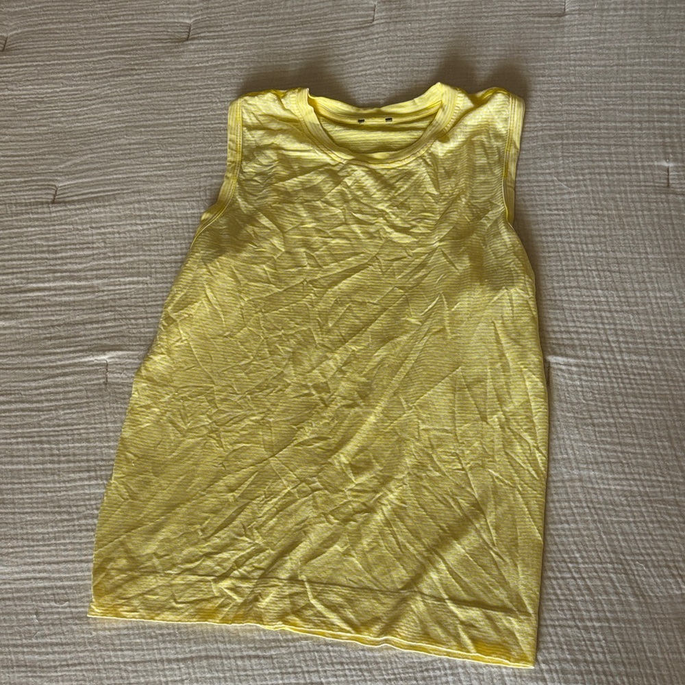 Oiselle Yellow Sleeveless Top